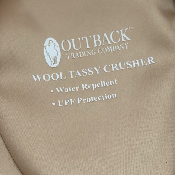 Outback Trading Company Wool Tassy Crusher Cowboy Hat UPF Protection Brown S/M - Picture 12 of 14